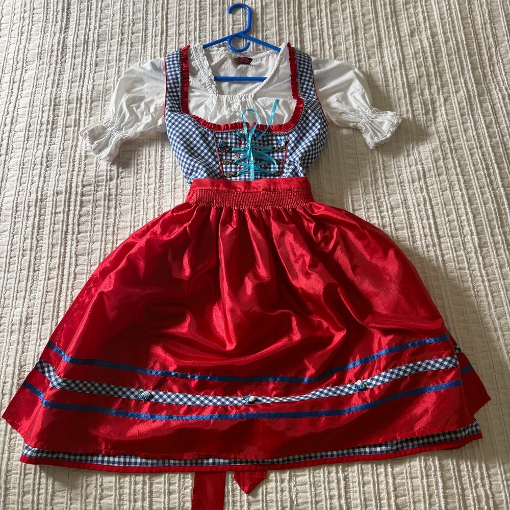 Stockerpoint Blue Gingham German Dirndl (DE 38 - Approx US 6) Oktoberfest